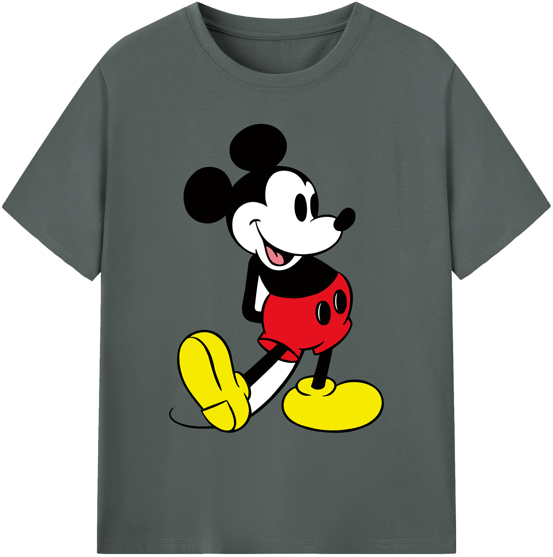 （画像用） ミッキーマウス Mickey Mouse 綿100％ メンズ半袖Tシャツ｜肌触りやわらか＆通気性